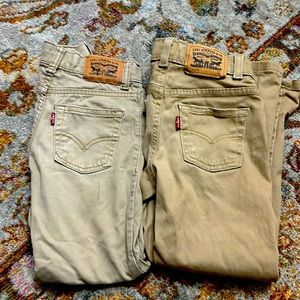 2 pair bundle Levi’s 511 slim khaki pants